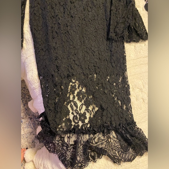 LACE MERMAID MIDI DRESS | black size M - Picture 9 of 10